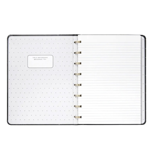 Caderno A5 FILOFAX Moonlight Preto