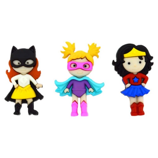 Botoes Dress It Up Girl Power (3 unidades)