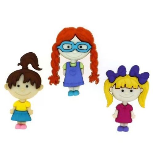 Botoes Dress It Up Meninas (3 unidades)