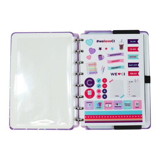 CADERNO INTELIGENTE A5 Pautado Lovely Silver LOVE