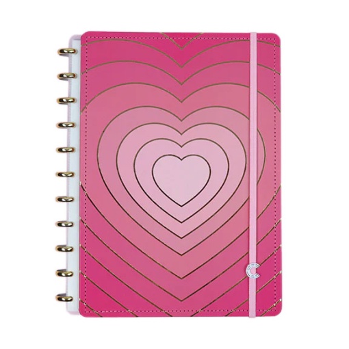CADERNO INTELIGENTE Grande (215x280mm) Pautado Lovely GOLDEN LOVE