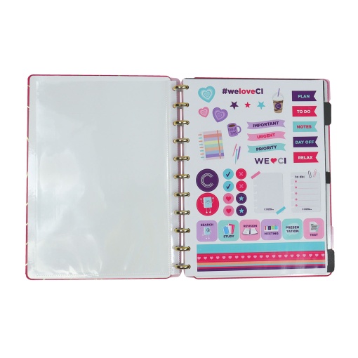 CADERNO INTELIGENTE Grande (215x280mm) Pautado Lovely GOLDEN LOVE