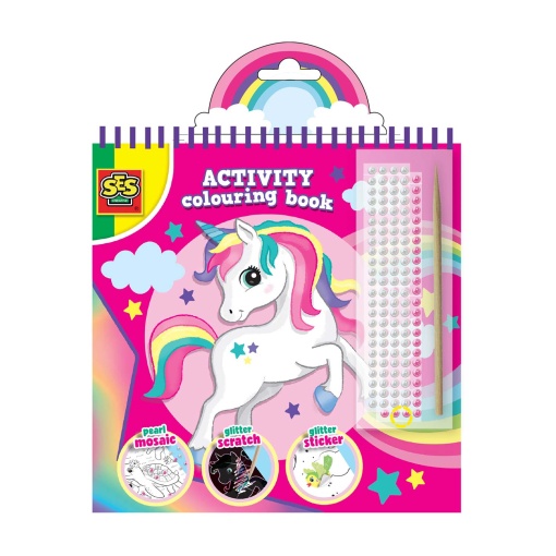 Livro de Atividades Glitter 3 em 1 Colorir e Pintar