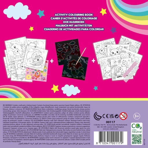 Livro de atividades glitter 3 em 1 colorir e pintar