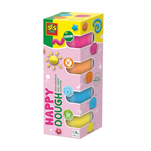 Plasticina Feel Good HAPPY (4x90g) SES CREATIVE Dough