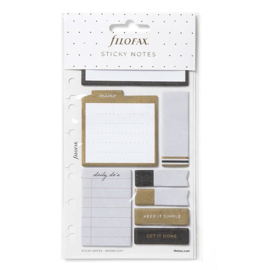 Conjunto de Blocos de Notas Aderentes FILOFAX Moonlight com 8