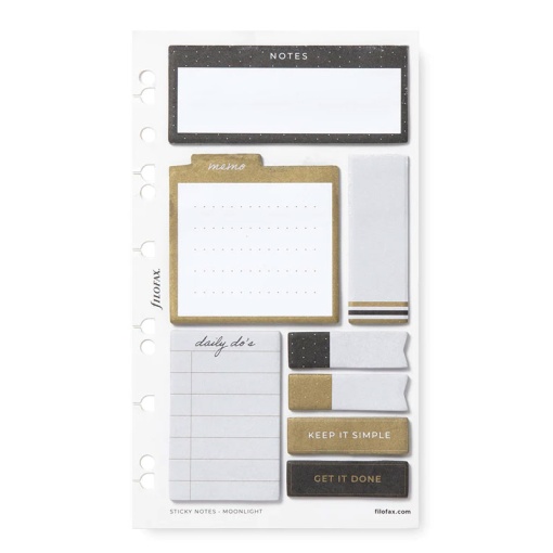 Conjunto de blocos de notas aderentes FILOFAX Moonlight - 8 unidades