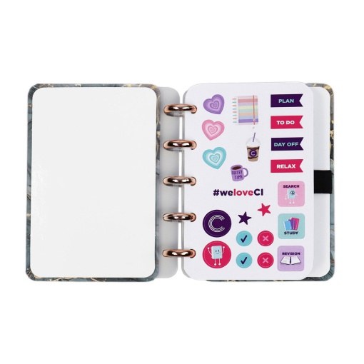 CADERNO INTELIGENTE A6 INTELIGINE Liso Mármore Onyx