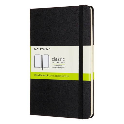 Caderno 11,5x18cm Liso Capa Dura MOLESKINE Classic Preto com Elástico