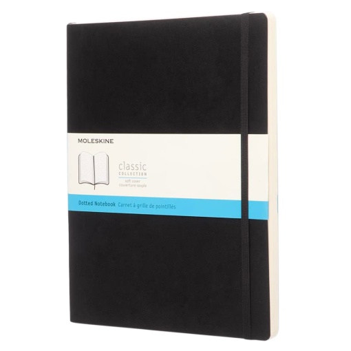 Caderno 19x25cm Pontilhado MOLESKINE Classic Preto com Elástico