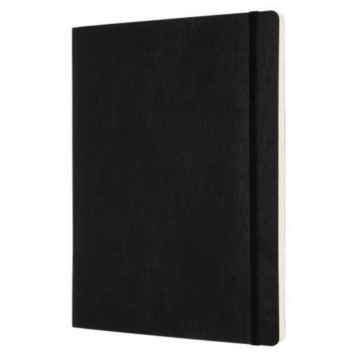 Caderno 19x25cm pautado MOLESKINE Pro preto com elástico