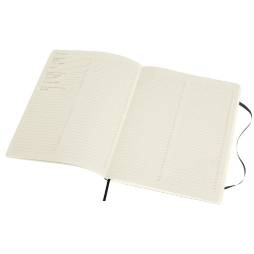 Caderno 19x25cm pautado MOLESKINE Pro preto com elástico