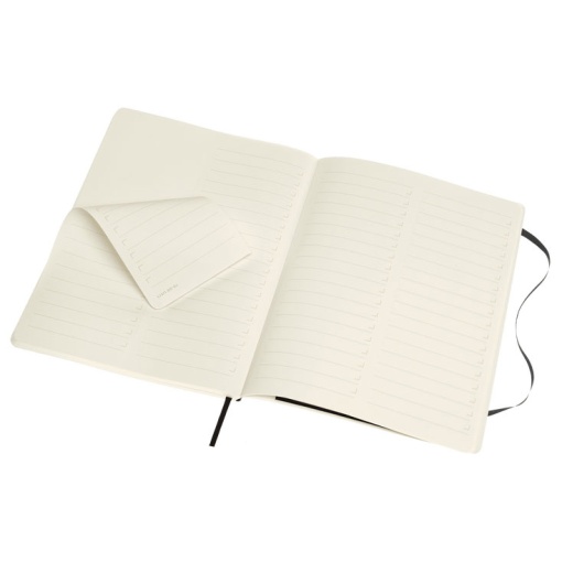 Caderno 19x25cm pautado MOLESKINE Pro preto com elástico