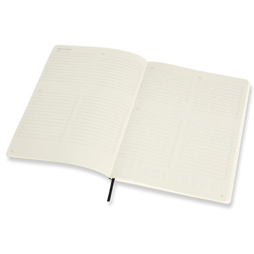 Caderno 19x25cm pautado MOLESKINE Pro preto com elástico