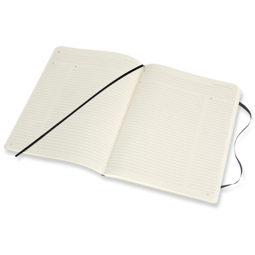 Caderno 19x25cm pautado MOLESKINE Pro preto com elástico