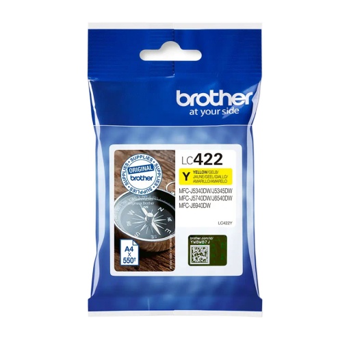 Tinteiro BROTHER LC422 Y Amarelo BROLC422Y