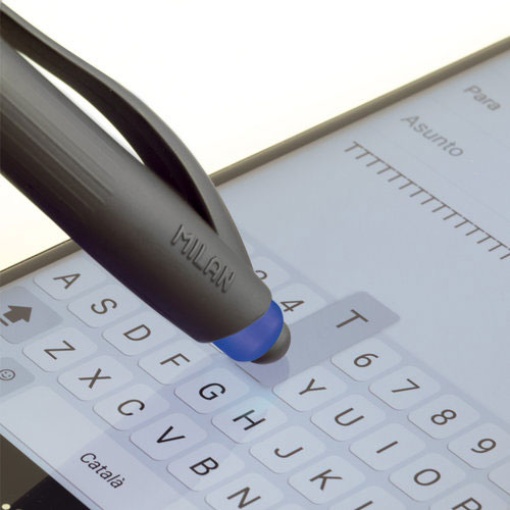 Esferográfica MILAN P1 Touch Stylus 1mm Azul