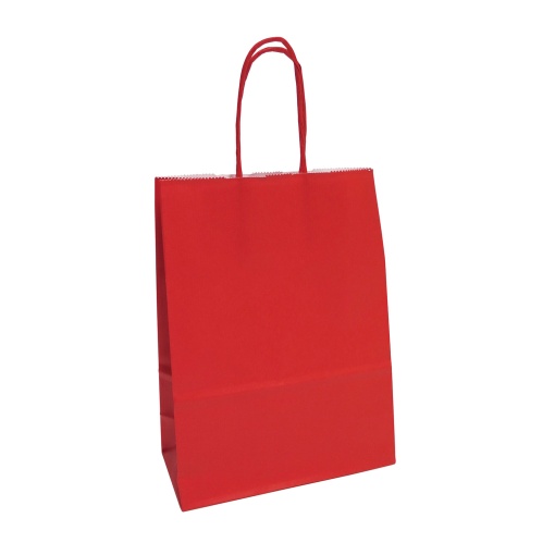 Saco de Papel Asa Torcida 59 Vermelho 18x8x24cm