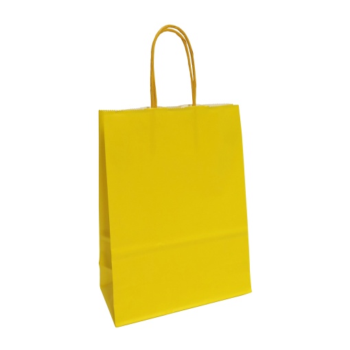 Saco de Papel Asa Torcida 137 Amarelo 18x8x24cm