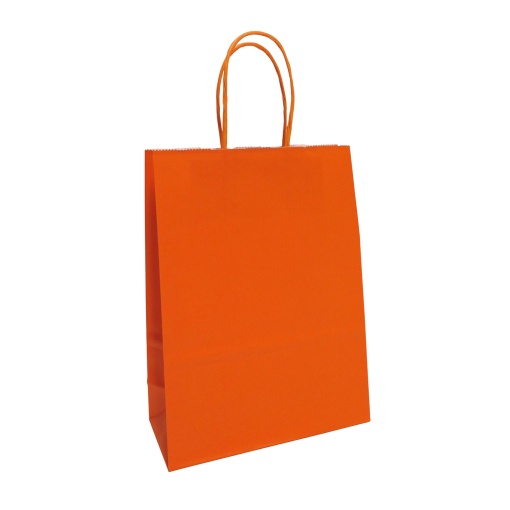Saco de Papel Asa Torcida 138 Laranja 18x8x24cm