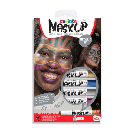 Pintura facial CARIOCA Mask Up metallic - 6 cores