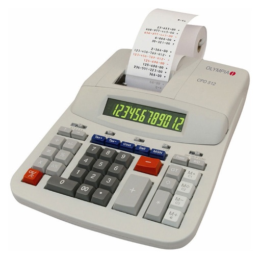 Calculadora de Secretária com rolo OLYMPIA CPD 512 12 dígitos