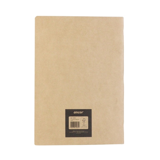 Caderno A4 Agrafado ANCOR Kraft Pautado 48 folhas 90g