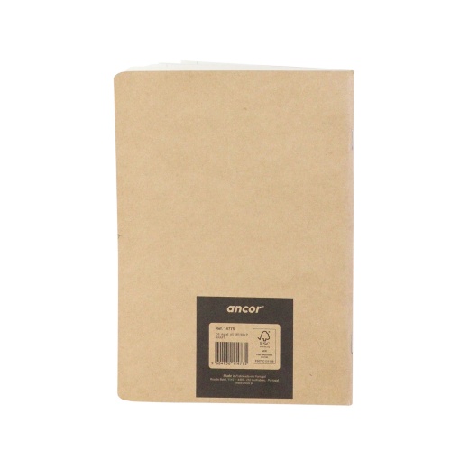 Caderno A5 Agrafado ANCOR KRAFT Pautado 48 folhas 90g