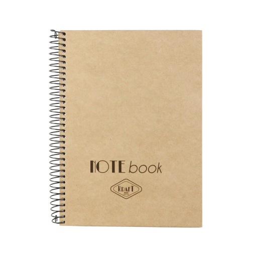 Caderno A5 Capa Dura Espiral ANCOR KRAFT Pautado 48 folhas 90g