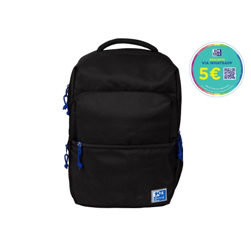 Mochila OXFORD B-ready Preta 42x30x15cm