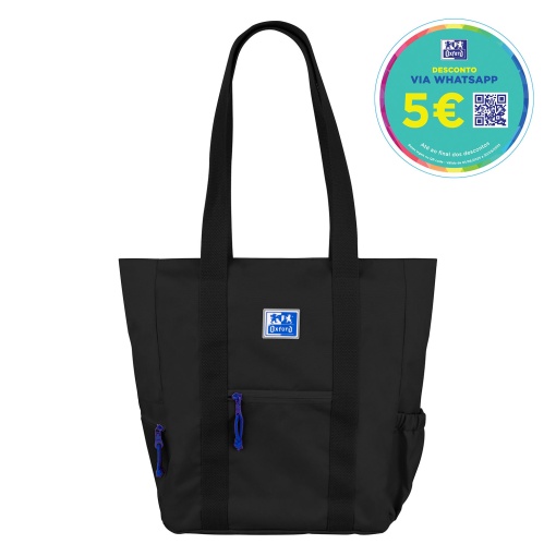 Tote Bag OXFORD B-trendy Preto 2024 38x31x12cm