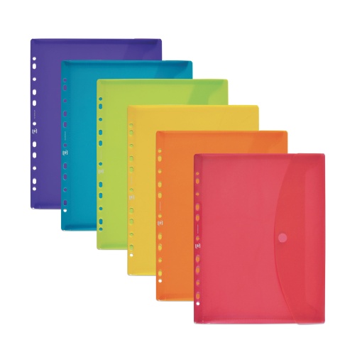 Bolsa para Documentos Fecho Velcro A5 Tipo Envelope Perfurado Sortidas OXFORD