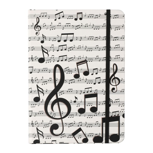 Caderno A5 I-TOTAL Music Pontilhado 96 folhas com Elástico