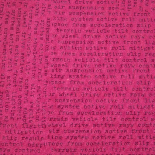 Tecido STOF Wild Text Letras Fúcsia 1x1,12m