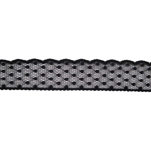 Fita de Renda HILOGAR Adam 30mm Preto (metro)