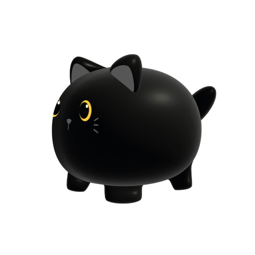 Mealheiro com tampa I-TOTAL gato preto