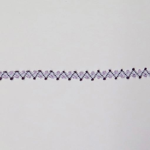 Fita Grega Zig-zag Pipi 9mm Roxo com lilás (metro)