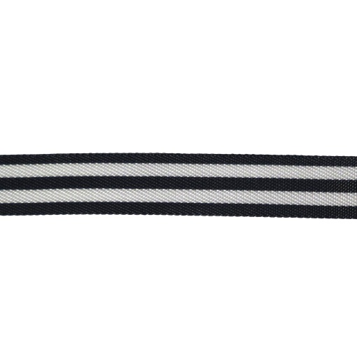 Correia Dupla Face 30mm Azul Escuro/Branco (metro)