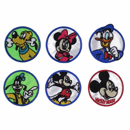 Aplicação de tecido de coser bordado Disney sortido