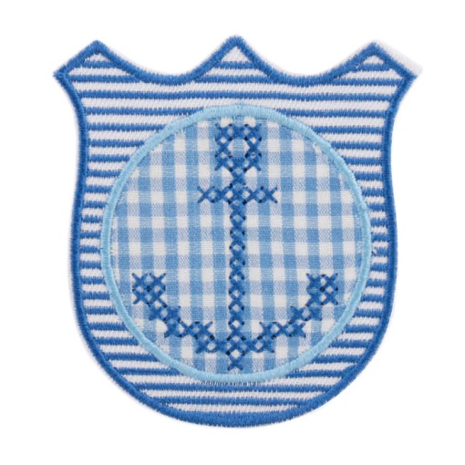 Aplicação de Tecido Termocolante Âncora Azul