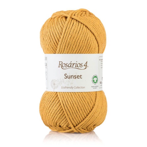 Fio de Tricot Rosários 4 Sunset 100g Mel 11 GOTS