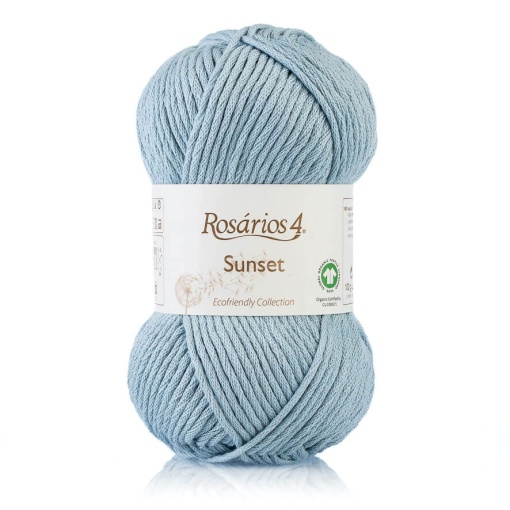 Fio de Tricot Rosários 4 Sunset 100g Azul 16 GOTS