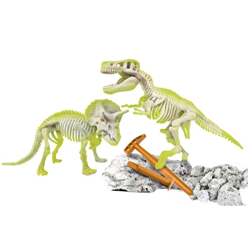Kit Arqueologia Tiranossauro Rex + Triceratops CLEMENTONI Ciência & Jogo Lab