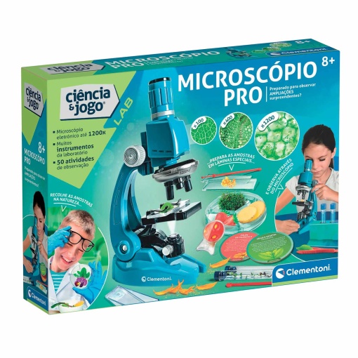 Microscópio Pro CLEMENTONI Ciência & Jogo Lab