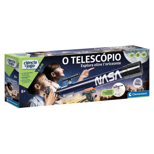 O telescópio NASA CLEMENTONI Ciência & Jogo Lab