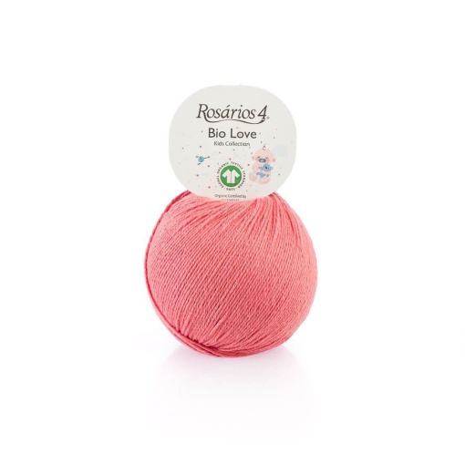 Fio de Tricot Rosários 4 Bio LOVE 50g Coral Escuro 29 GOTS