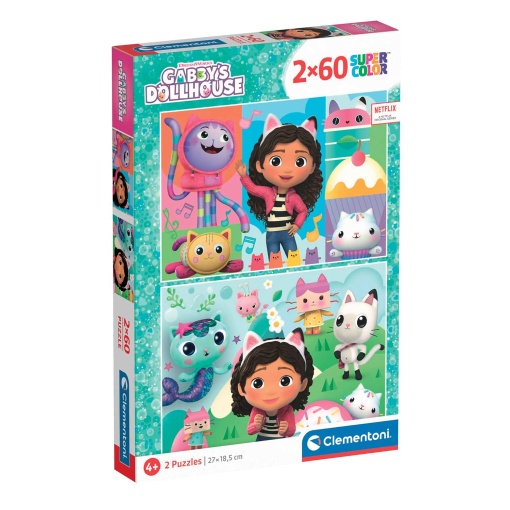 Puzzle CLEMENTONI 2x60 peças Gabby's Dollhouse 24804