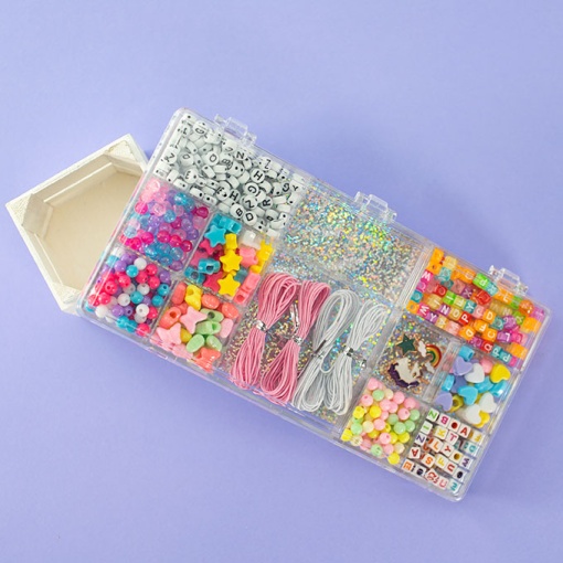 Kit de Pulseiras NICE Crea Perline Abc Magic Unicorn 500 Peças
