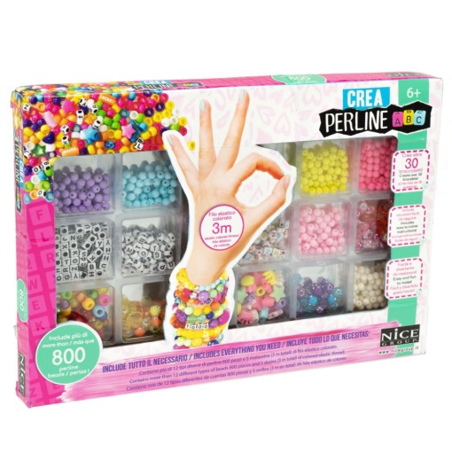 Kit de Pulseiras NICE Crea Perline Abc 800 Peças