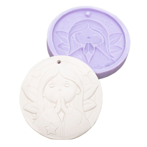 Molde de silicone menina a rezar 9,7x10,5cm LG